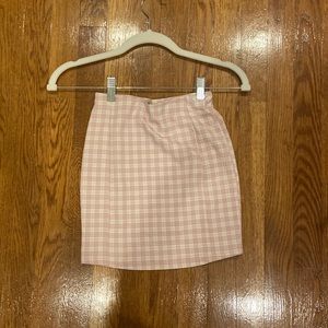FULL TILT PINK PLAID SKIRT